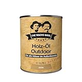Outdoor Holzöl - 0,75 L - Eiche - Premium Holzschutz für Außen - Nachhaltiges Pflegeöl mit UV-Schutz - Wasserabweisend und Langlebig - THE WACHS BROS.