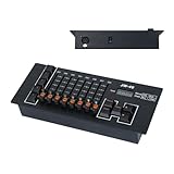 Lichtmischpult Mini-Konsole in Schwarz, DMX-Steuerung, Kanal-Licht-Controller for Live-Konzerte, DJ, Disco, Party, Weihnachten, Bar, Club, Hochzeit, Geburtstag für Lichtshows