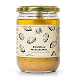 KoRo - Crunchy Mandelmus 500 g - Cremiges Mus mit gerösteten Mandelstückchen - Pflanzliche Proteinquelle - Perfekt als knuspriges Topping oder Aufstrich - Ohne Zusätze