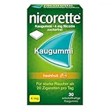 NICORETTE Kaugummi 4mg freshfruit – Nikotinkaugummi zur Raucherentwöhnung – Fruchtgeschmack – 4mg Nikotin – Rauchen aufhören – 30 St.