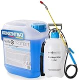 Nanoprotect Steinreiniger Konzentrat | 5 kg inkl. Drucksprüher | Für ca. 500 m² | Intensivreiniger für Außenanlagen | Ideal für Haus, Hof und Garten