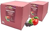 Bleichhof Apfel-Holunder Direktsaft - 100% Direktsaft, OHNE Zuckerzusatz, mit Zapfsystem (2x 5l Saftbox)