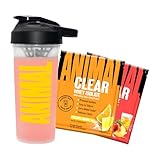 Animal Clear Whey Protein Isolate Sampler Pack - Peach Iced Teach (1 Stk.) & Pineapple Orange (1 Stk.) + Protein Shaker (1 Stk.) - leicht verdauliches & mischbares Isoclear - 20g Protein & 5g BCAAs