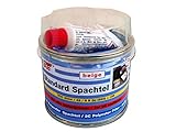 STC 2K kfz Spachtelmasse 250 g Auto Standard Spachtel beige Karosserie Polyester Füllspachtel Dose inkl. Härter + Spachtelblatt ca. 55 x 40 mm (250 g Dose)