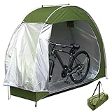 Tragbares Fahrradzelt, UV-beständig, wasserdicht, Oxford-Schuppen mit Belüftungsfenstern und integrierten Taschen, ideale Fahrradabdeckung für Aufbewahrung und Schutz im Freien