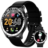 Smartwatch Herren, 1.43″ AMOLED-Display Touch Smart Watch mit Bluetooth-Anrufe, 100+ Sportmodi Fitnessuhr IP68 Wasserdicht Sportuhr , Fitness Tracker mit SpO2 Herzfrequenz Schrittzähler Schlafmonitor