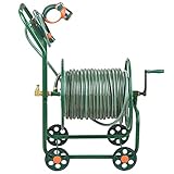 dsmsdre Gartenschlauchwagen Schlauchwagen Mit Rädern Gartenführer Schlauchwagen 100 M Gartenschlauchwagen Rolle Für Garten Rasen Terrasse, Größe: 100 M 100 M Schlauch,Green-50 m