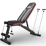 FLYBIRD Verstellbare Utility Gewicht Bank für Home Gym Ganzkörper-Workout - Schnell Klappbare Neigung/Neigung