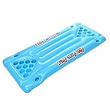 Aufblasbarer Pool Bier Pong Tisch Aufblasbare Pool Floats Floß Lounge schwimmende Matte mit Kühlerhalter für Barbecue, Pool, Strand Party (Blau)