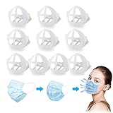 ACCROL 5/10 Stück 3D Maskenhalterung Maskenhalter, Halterung für Masken, Stützrahmen, Innenkissen für Masken, Lippenstift Schutz Ständer Gesicht (Size : 10 Stück)