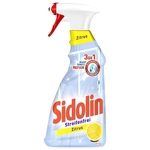 Sidolin Zitrus, Glasreiniger, 500ml, Sprühflasche, für einen perfekten, strahlenden Glanz und gegen Mikrorisse