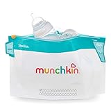 Munchkin Mikrowellen-Sterilisationsbeutel, für Fläschchensauger & Schnuller, 6 wiederverwendbare Baby-Sterilisationsbeutel, Kaltwasser-Sterilisator, ideal für Reisen