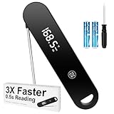 Fleischthermometer Bratenthermometer Digitales Grillthermometer Thermometer Kochen Küchenthermometer mit 0.5s Sofortiges Auslesen Langer Sonde und LCD Bildschirm Auto ON/Off für Küche Grill BBQ