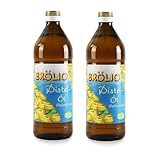 Brölio - Distelöl, 2 x 0,75 Liter Glasflasche, reich an natürlichem Vitamin E, 100% pflanzlich, vegan, vegetarisch, hohe Hitzebeständigkeit I für Geniesser, die Wert auf Qualität und Geschmack legen