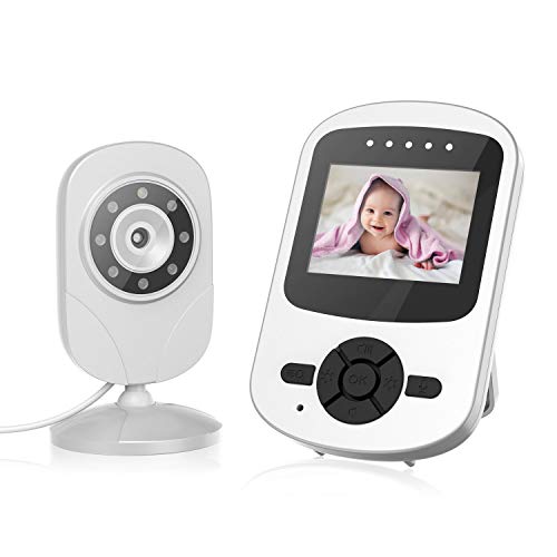 Hongc Babyphone mit Kamera und Audio, Video-Babykamera-Monitor, digital, 2, 4 GHz, kabellos, Temperaturmonitor, 292 m Übertragungsreichweite, 2-Wege-Sprech, Nachtsicht, Akku hoher Kapazität (6, 1 cm)