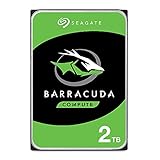 Seagate Barracuda 2TB interne Festplatte HDD, 3.5 Zoll, 7200 U/Min, 256 MB Cache, SATA 6GB/s, silber, FFP, Modellnr.: ST2000DMZ08