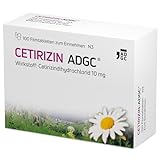 Cetirizin-ADGC® - 100 Stück - Allergie-Tablette mit schneller und langanhaltender Wirkung gegen Allergien, Heuschnupfen, Nesselsucht und tränende Augen - für Erwachsene und Kinder ab 6 Jahren