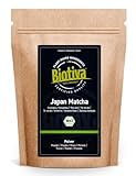 Japan Matcha Tee Bio 100g - Original Matchapulver - Tee Latte Smoothies - hochwertigster Biomatcha aus Japan -100% nachhaltiger Anbau - Abgefüllt und kontrolliert in Deutschland - Biotiva