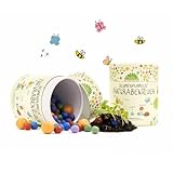 100 bunte Blumenmurmeln 'Mein Naturabenteuer' | handgerollte, farbenfrohe Samenbomben | Perfekt zum Kindergeburtstag | Geschenk für Kinder | 100% ökologisch & mind. 2 J. haltbar