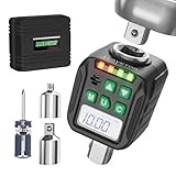 LLAVETOR Drehmoment Digital Adapter, Digitaler Drehmomentadapter 1/2', 17-340Nm Digitaler Drehmomentschlüssel-Konverter mit 3/8' und 1/4' Adaptern für Fahrrad Motorrad Auto Reparatur