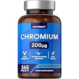 Chrom aus Chromium Picolinate 200 mcg | 365 Vegane Tabletten | Hochdosiert | von Horbaach
