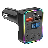 Teksome Funktransmitter Für Auto, MP3-Player Auto-Adapter, Mit Typ-C Anschluss USB Empfänger Für Stereo Upgrade LKW Audio Reisen Radio Übertragung