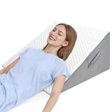 Vielseitig Keilkissen für Bett und Sofa-Hochdichteschaum Lesekissen-Ergonomischer Bettkeil für Reflux Schlafapnoe, Perfekt Rückenkissen für Rückenunterstützung beim Spielen, Lesen oder Fernsehen