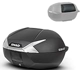 Generico SHAD SH47 Topcase SH 47 Top Case 47 Liter Scooter Motorrad mit Rückenlehne und Universalplatte