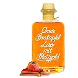 Oma's Bratapfel Likör mit 24 Karat Blattgold 0,5L sehr fruchtig & süffig 20% Vol