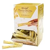 Hellma Honig-Sticks 100 Stk. je 8 g süß - 800 g Vorrats-Box - einzeln, laktose- und glutenfrei für Kaffee oder Tee