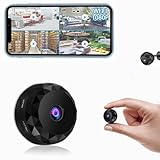 PVZLEXN Mini-Spionagekamera, kabellos, WLAN, 1080P, unsichtbar, Mikro, klein, für den Außenbereich, diskret, für den Außenbereich, Überwachung, Spy Cam, große Aufnahme