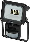 Brennenstuhl LED Strahler JARO 1060 P (LED Wandstrahler für außen IP65, 10W, 1150lm, 6500K, mit Bewegungsmelder und Dämmerungssensor)
