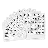 ifundom 60 Stück Bingo zum Spaß Karte Spiel Family Games Playing Cards Poker Sets Board Games zabawki stymulujące rozwój Party Games Memory Game Board gamees настольная игра boardgame Weiß