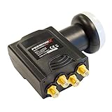 PremiumX Deluxe Quad LNB PLL SAT für 4 Teilnehmer Digital Satelliten Signalumsetzer DVB-S2 TV HD UHD 4K