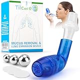 Schleimentfernungsreiniger & Lungenexpansionsgerät von Tilcare - Atemübungsgerät für bessere Fitness & Schlaf - Perfekte Behandlungshilfe bei COPD, Asthma, Bronchitis & Mukoviszidose