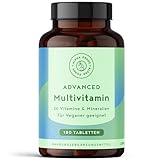 Multivitamin Hochdosiert - 180 vegane Tabletten - 26 Wertvolle Mineralien und A-Z Vitamine - Unterstützt Immunsystem, Energie und Stoffwechsel - in Deutschland hergestellt & laborgeprüft - Alpha Foods