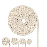 Baumwollkordel, Makramee-Garnseil, viele Größen Baumwollseil für DIY-Bastelarbeiten, Geschenke (6mm(5M))