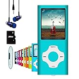 Hotechs MP3-Player/MP4-Player, MP3-Player mit 32 GB Speicherkarte, schlankes Design, digitales LCD-Display, 4,6 cm (1,8 Zoll) Display, FM-Radio (Indigo)