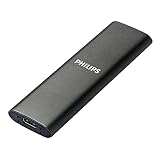 Philips Externe Portable SSD 250 GB - Ultra Slim SATA Ultra Speed USB-C, Lesegeschwindigkeit bis zu 540 MB/s, Aluminium