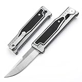 Joa Klappmesser Premium Taschenmesser aus knopfdruck Alu edelstahl D2, EDC Outdoor Messer, Tragbare camping messer, scharfe jagdmesser einhandmesser, multi tool survival, Neck knife Tanto