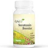 Serotonin Booster | 60 Kapseln | Griffonia Extrakt, davon 60mg 5-HTP - Inkl. L-Tryptophan, Magnesium, Vitamine B, C & D3 - KOFFEINFREI