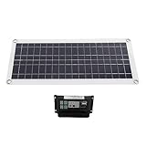 Acouto 30W Polykristallines Solarpanelkit mit Spannungsregelung für 12 -v -V auto RV Bootsanhänger, Premium Material