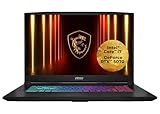 MSI Katana 17 HX, Gaming Laptop, 17,3 Zoll Full HD, Intel Core i7 14650HX, NVIDIA GeForce RTX 5070, 16 GB DDR5, 1 TB SSD, Windows 11 Home, QWERTZ Tastatur, Schwarz, B14WGK-060