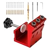 Doiyislem Pocket Hole Jig,Pocket Drill Hole System | Einstellbares Verbindungswerkzeug Mit 15° Winkel Präzisionsbohrlehre Für Enge Räume Tischlerwerkzeug Holzverbindungen