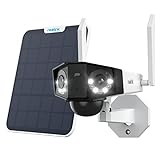 Reolink 6MP Akku WLAN Kamera Outdoor mit 180° Ultra-Weitwinkel, Überwachungskamera Aussen Solar mit 2,4&5GHz WiFi, Dual-Lens, Präzise Erkennung, Farbnachtsicht, IP66, 2-Wege-Audio,Duo 2+Solarpanel(6W)