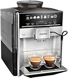 SIEMENS Kaffeevollautomat EQ.6 plus s300 TE653501DE, für viele Kaffeespezialitäten, Milch-Aufschäumdüse, Keramikmahlwerk, Doppeltassenfunktion, Antikalk, automatische Dampfreinigung, 1500 W, silber