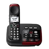 Panasonic KX-TGM420 Digitales Telefon, kabellos, mit Anrufbeantworter, einfache Basis und Mobilteil, LCD, Laute Lautstärke, langsamer Gesprächsmodus, kompatibel mit Hörgeräten, blockiert unerwünschte