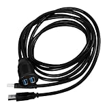 TOGEVAL USB Panel Mount Verlängerungskabel Dual USB Port Auto Boot Motorrad Hochgeschwindigkeits für Fahrzeug und Marineeinsatz