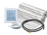 Elektrische Fußbodenheizung für Laminat/Klickvinyl 140 W/m² mit Thermostat RT-45 Touchscreen (18 m² - 0,5 x 36 m)