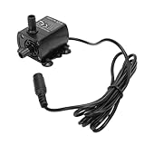 Hztyyier Mikro-Pumpe ohne Bürsten, DC 12 V, 10 W, Mini-Tauchpumpe ohne Bürsten, mit Sockel und 4 Saugnäpfen für Wasserspiele, Aquarien und Fischtanks